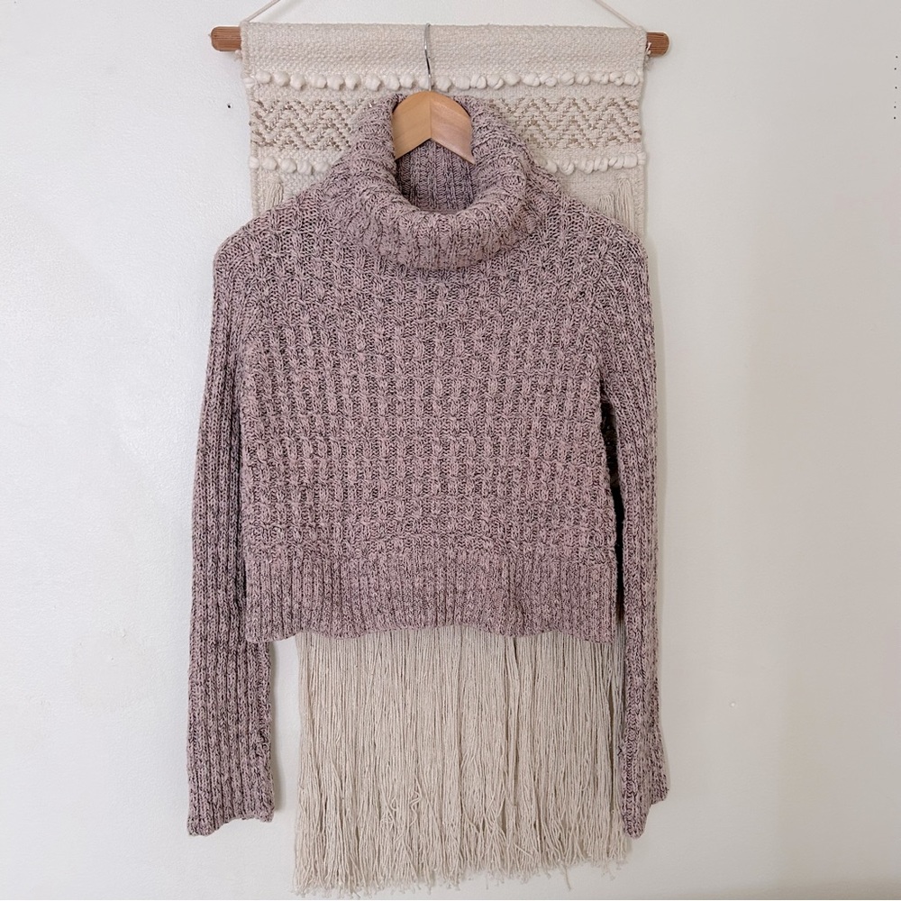 Free People Marled Ribbed Turtleneck